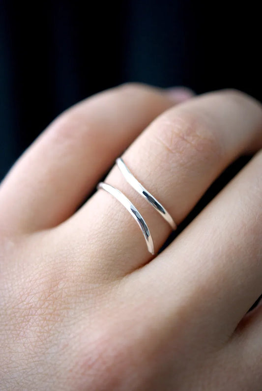 Open Curve Ring, Sterling Silver