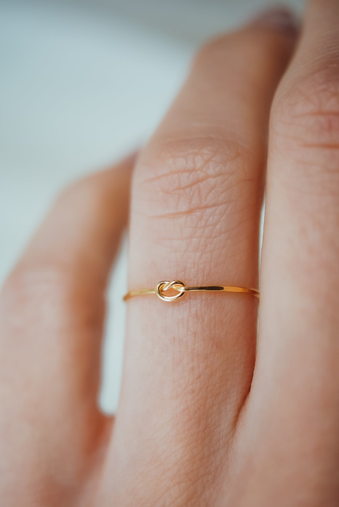 Open Knot Ring, Solid 14K Gold