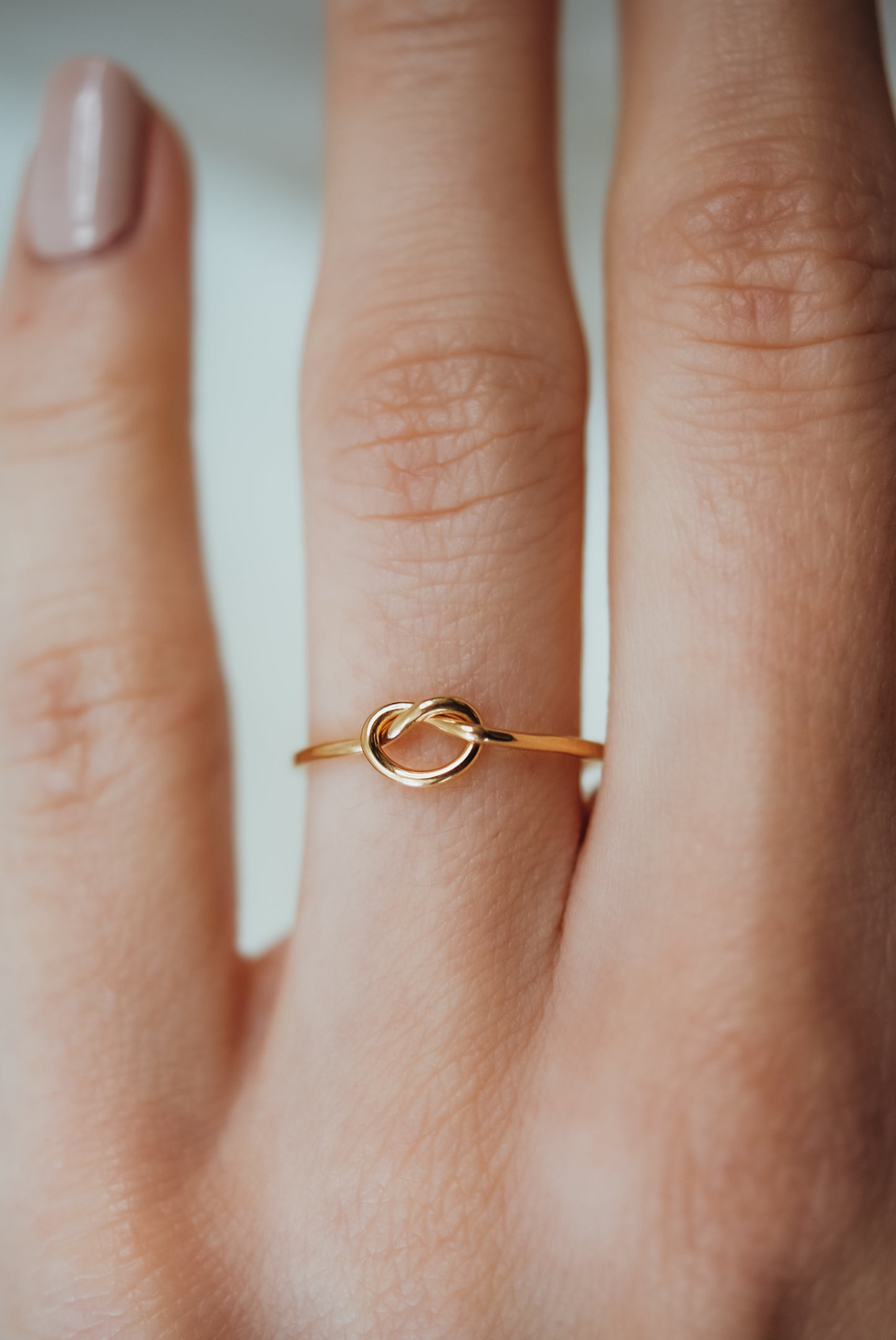 Open Knot Ring, Solid 14K Gold