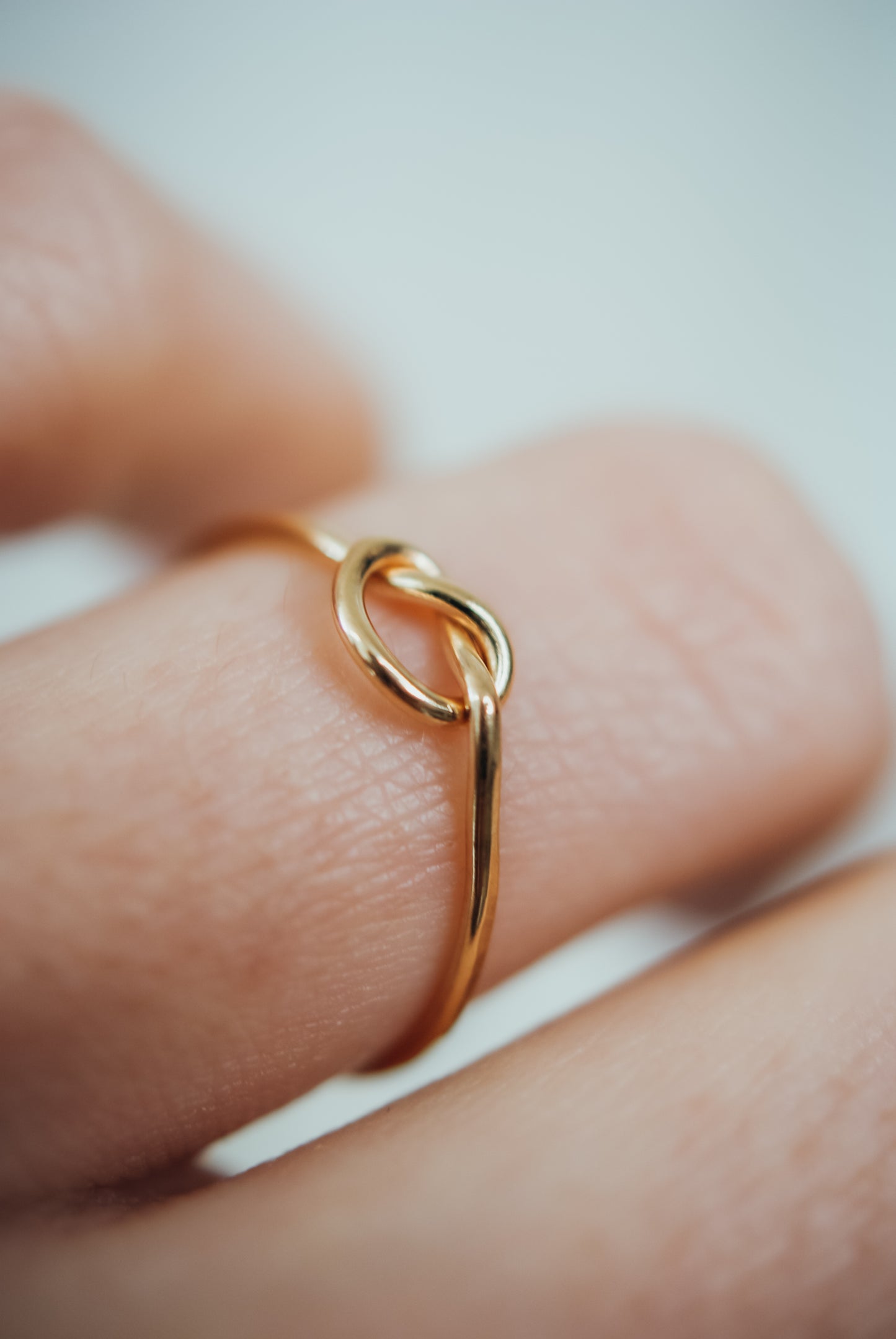 Open Knot Ring, Solid 14K Gold