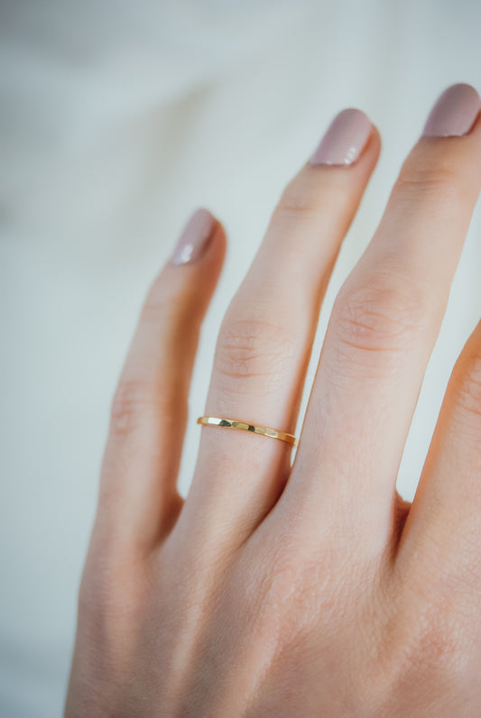 Thick Ring, Solid 14K Gold