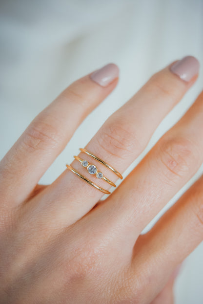 Thick Ring, Solid 14K Gold