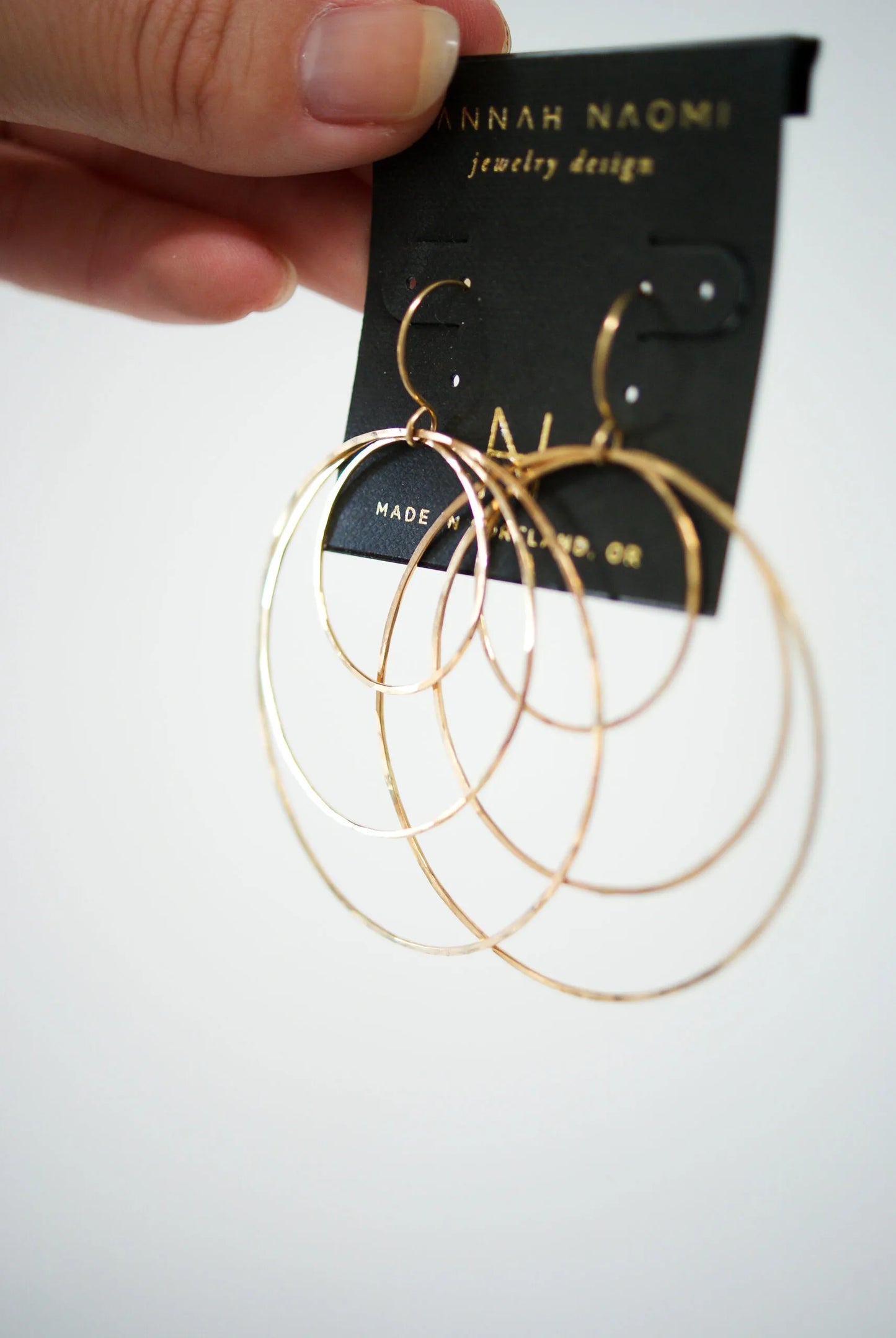 Triple Hoop Earrings, Gold Fill, Rose Gold Fill or Sterling Silver