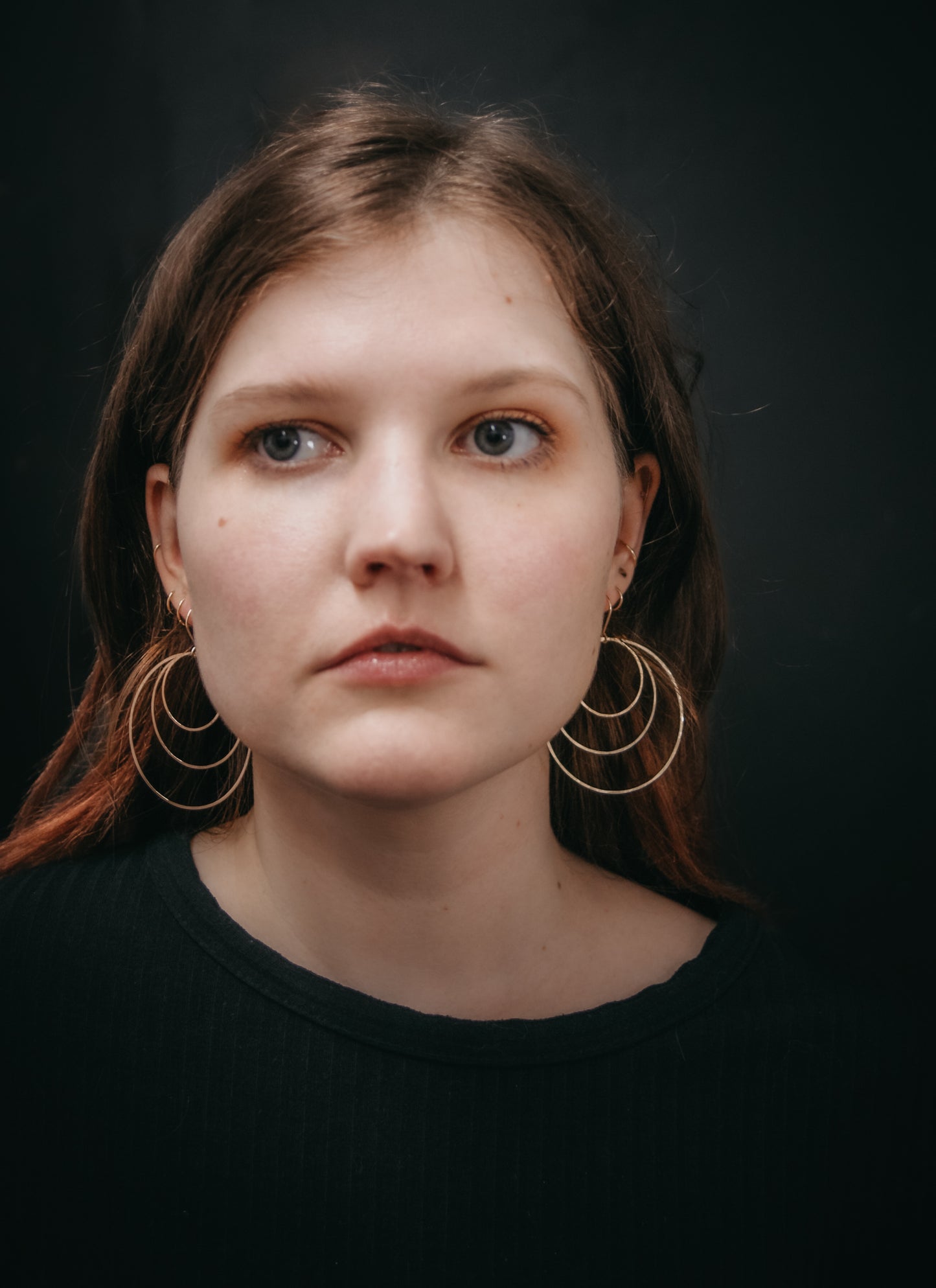 Triple Hoop Earrings, Gold Fill, Rose Gold Fill or Sterling Silver