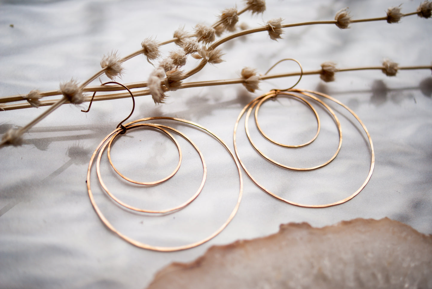 Triple Hoop Earrings, Gold Fill, Rose Gold Fill or Sterling Silver