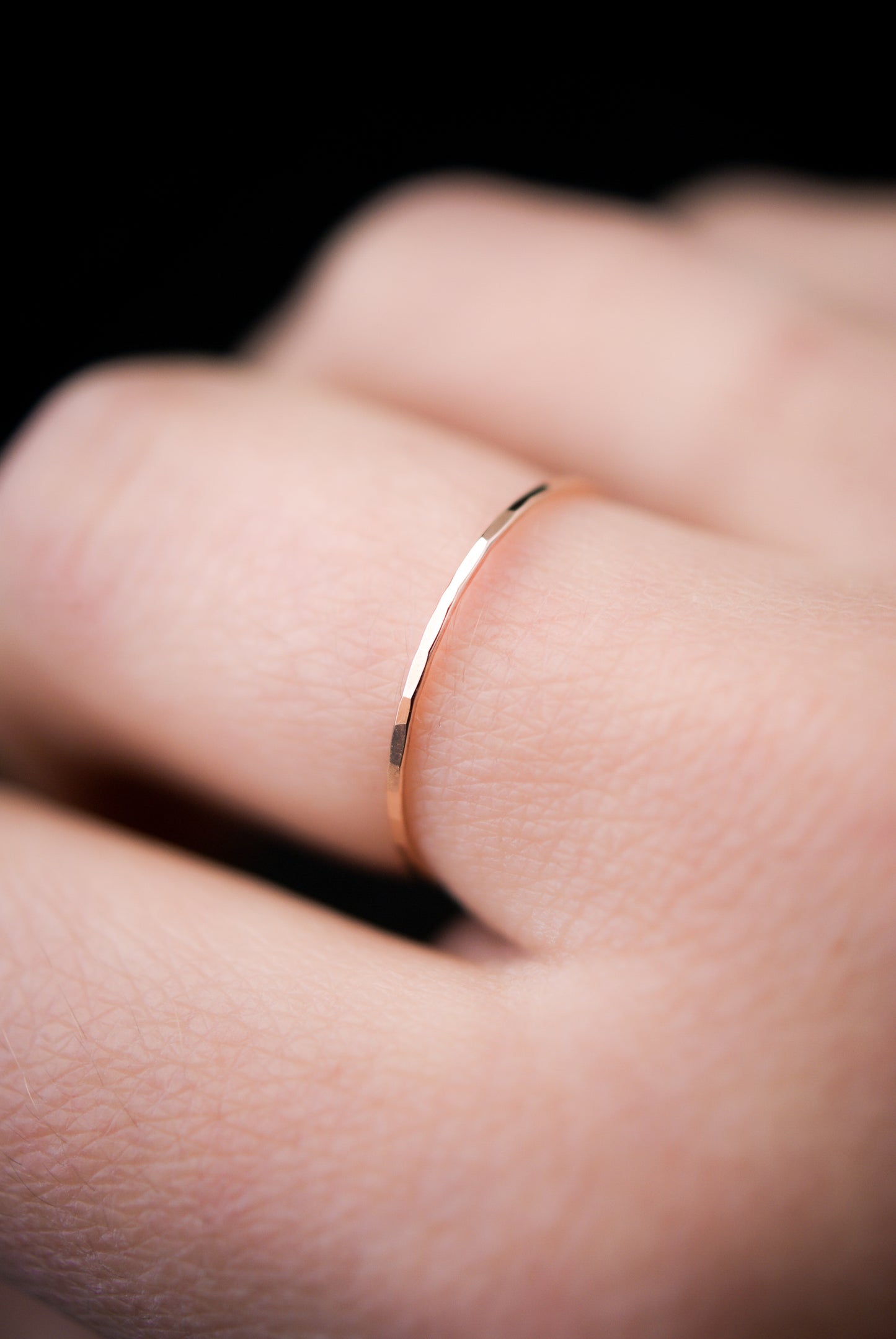 Ultra Thin Ring, Solid 14K Rose Gold