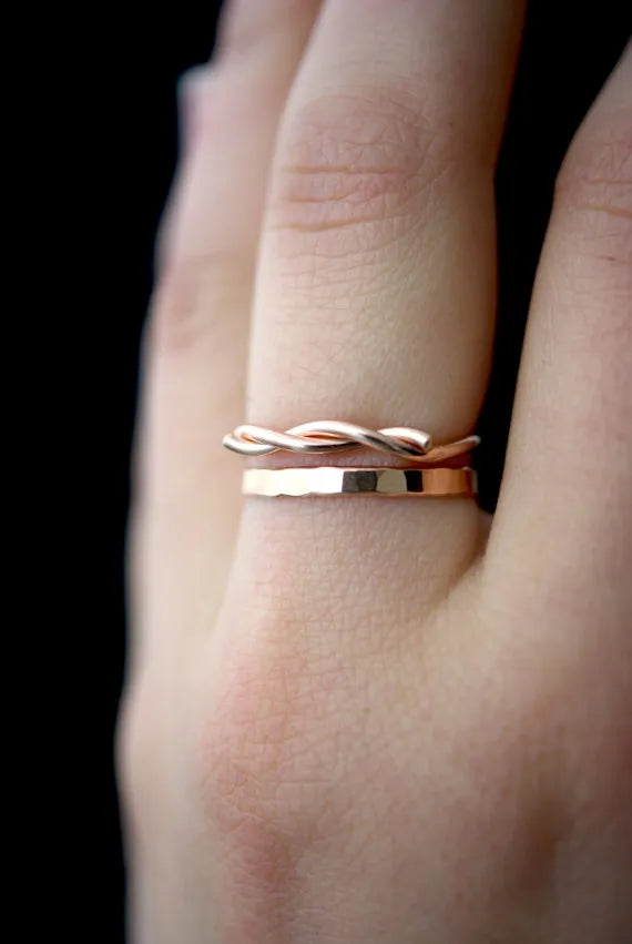 Barbed Wire Ring, 14K Rose Gold Fill