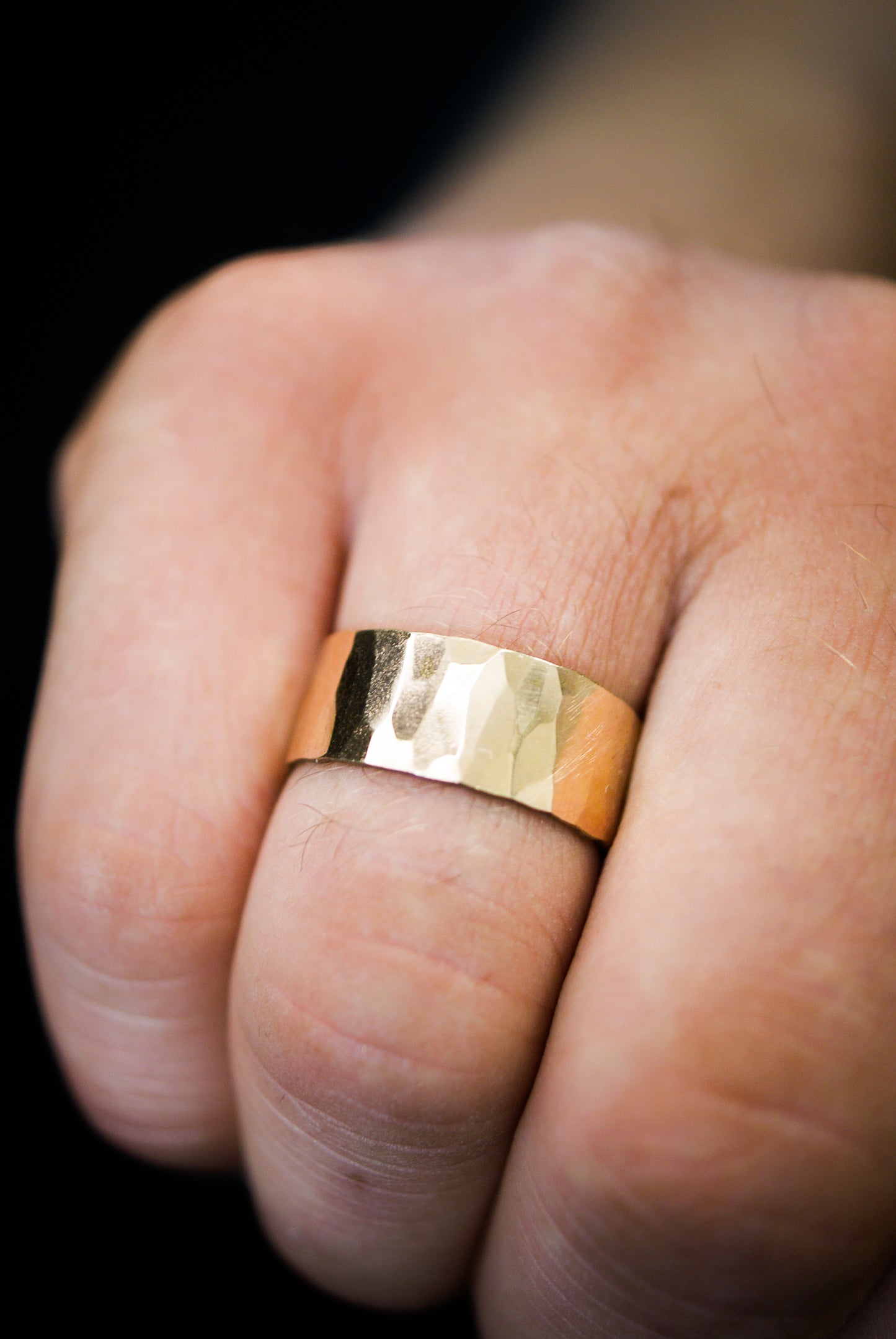 Wide Band, Solid 14K Gold