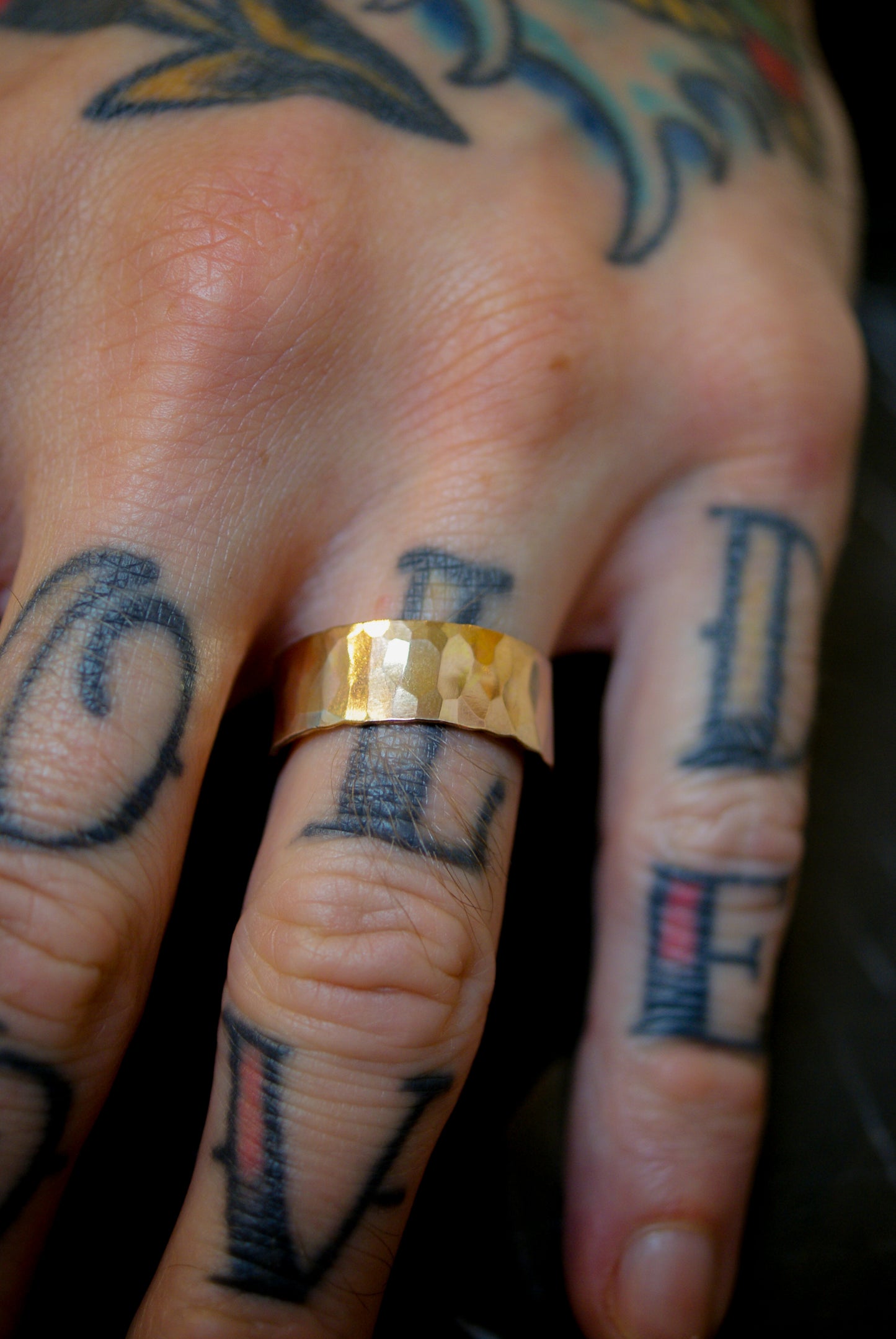 Wide Band, Solid 14K Gold