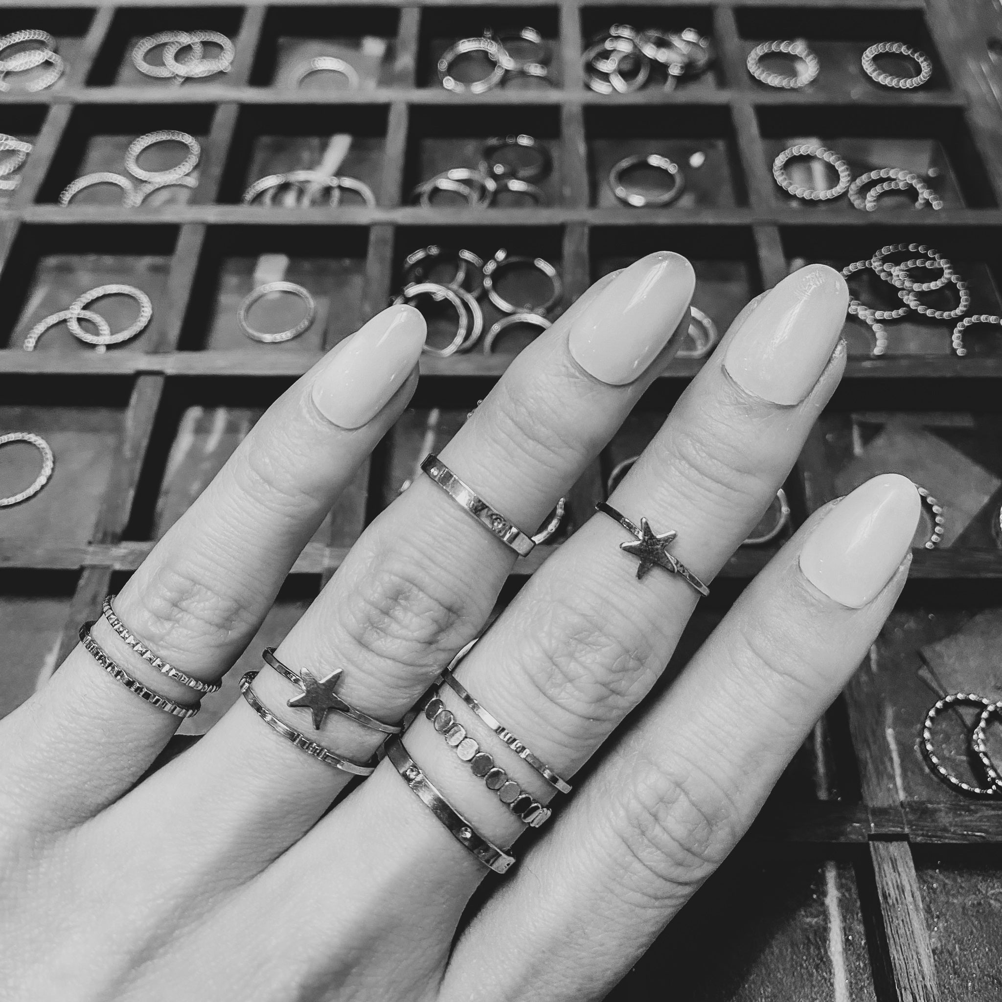 Textured Stacking Rings – Hannah Naomi Jewelry