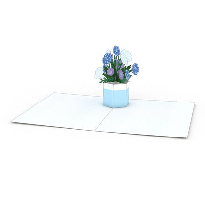 Blue Bouquet Pop Up Card