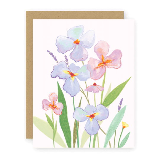 Iris Flower Greeting Card