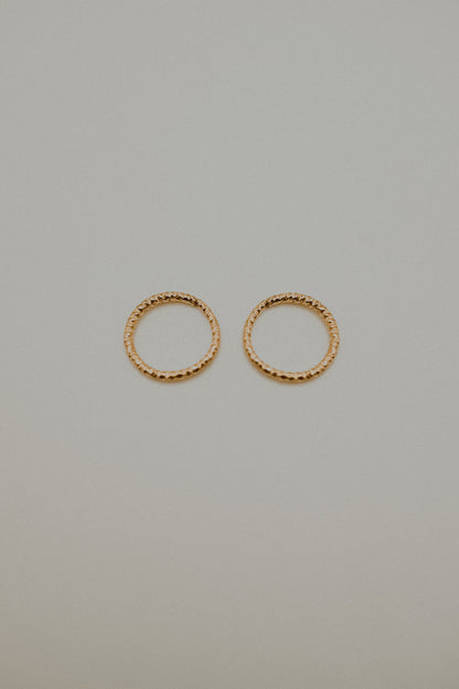 Sparkle Huggie Hoop Earring in Solid 14K Gold