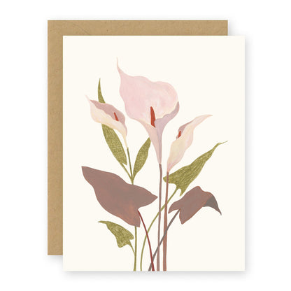 Lily Flower Greeting Card