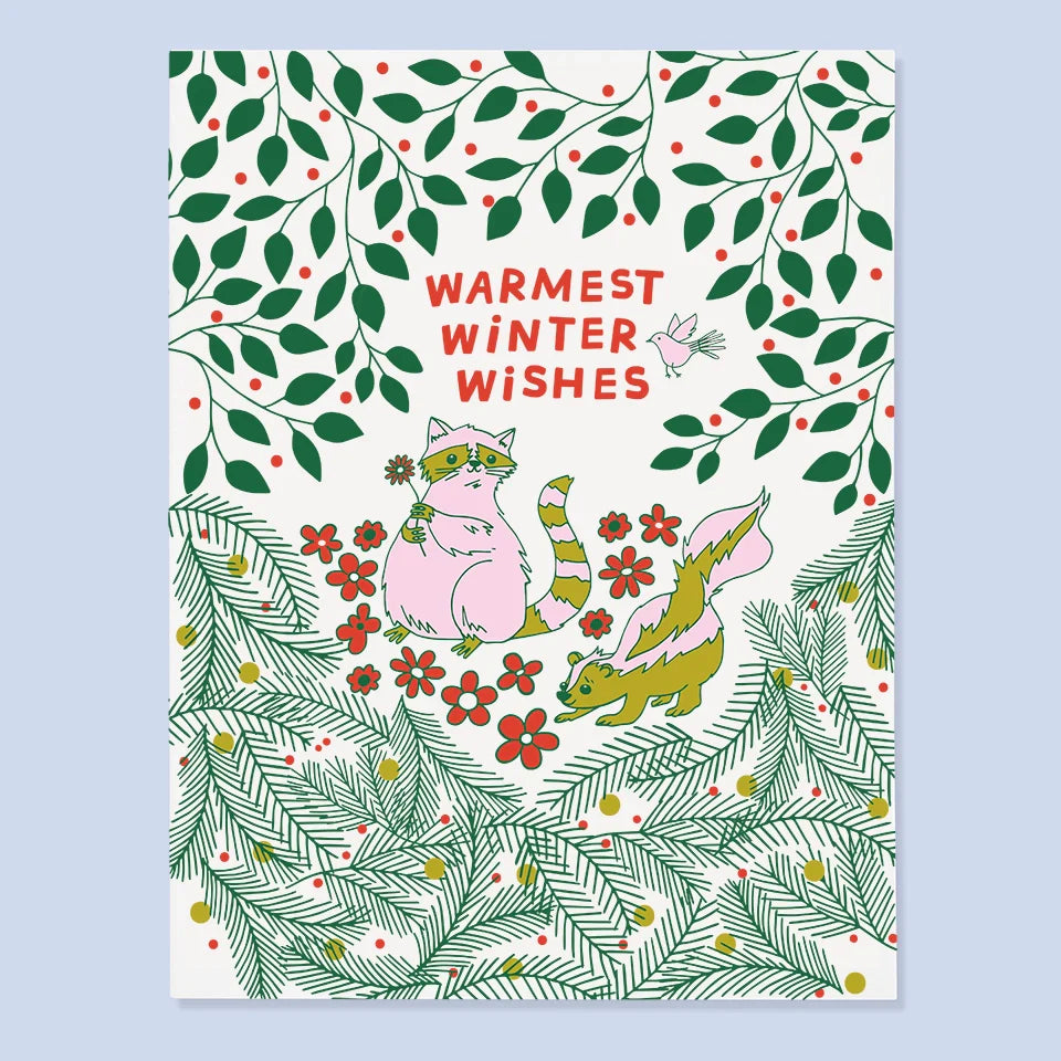 Woodland Warmest Winter Wishes Greeting Card