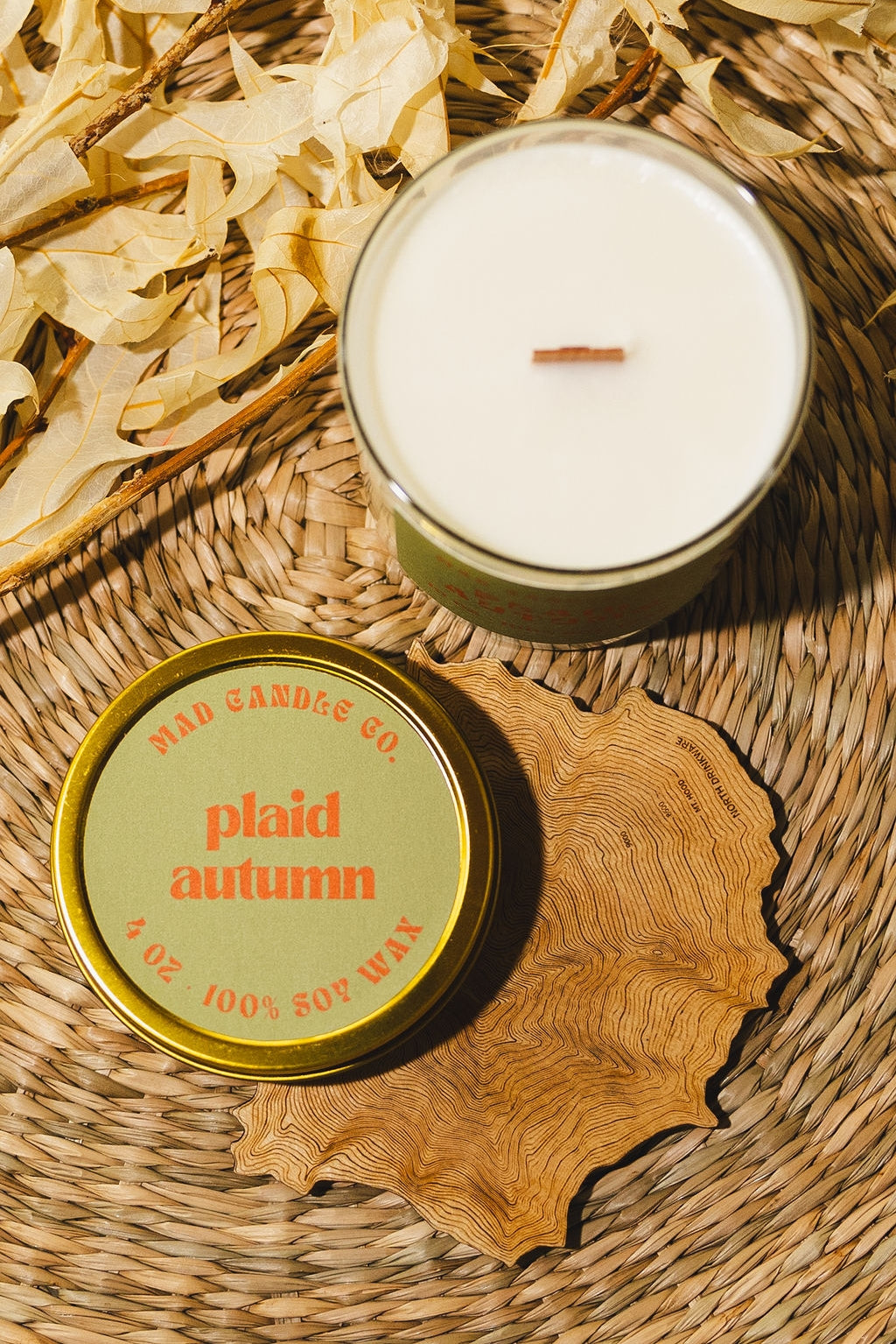 Plaid Autumn Soy Candle