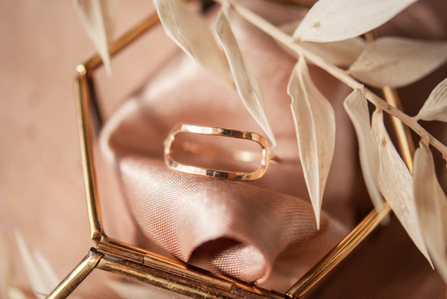 Stadium Ring, Solid 14K Rose Gold