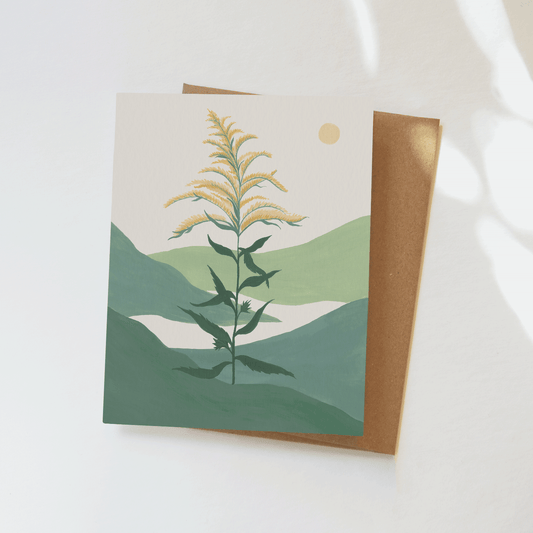 Goldenrod Green Valley Greeting Card
