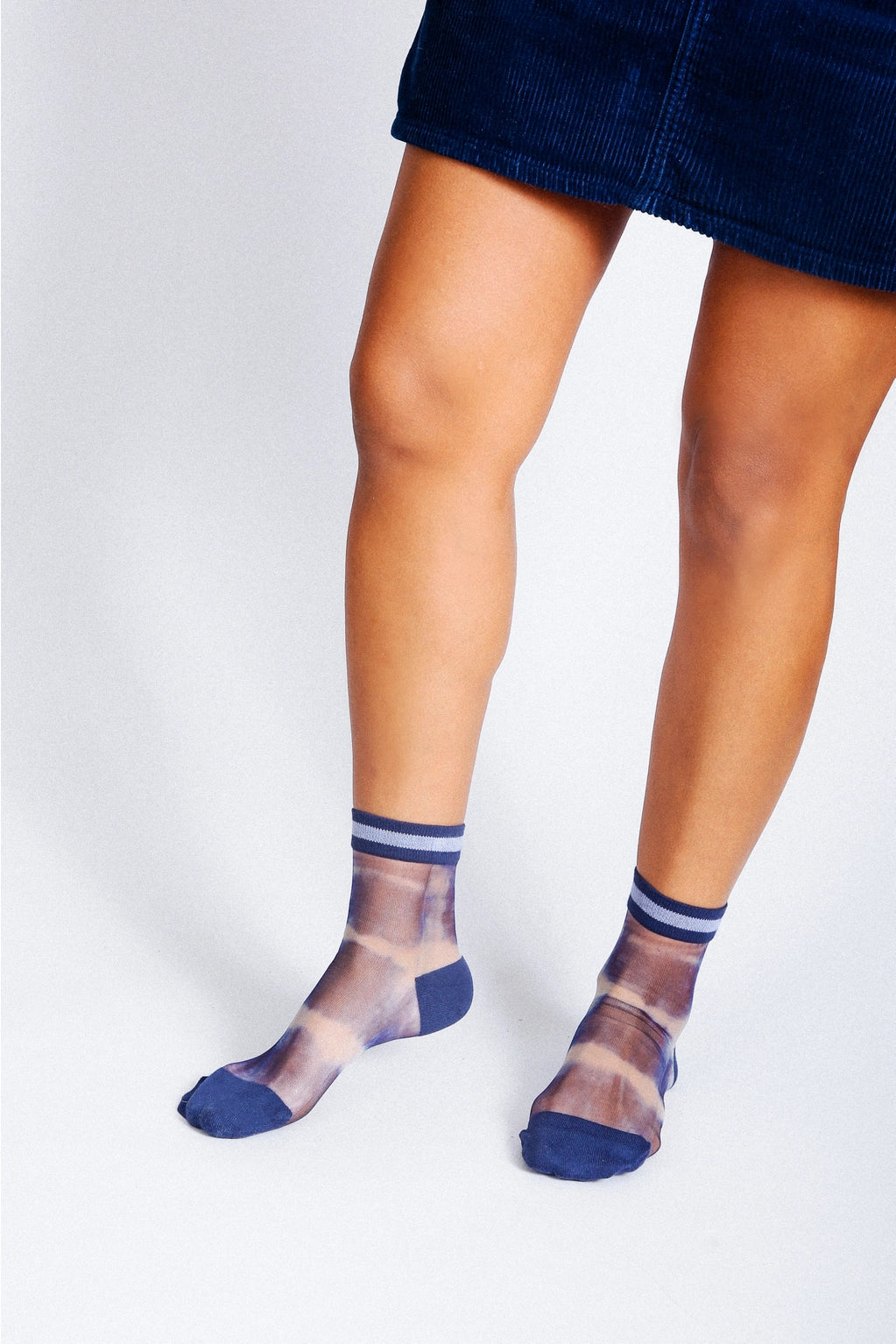 Sheer Shibori Tie Dye Ankle Socks