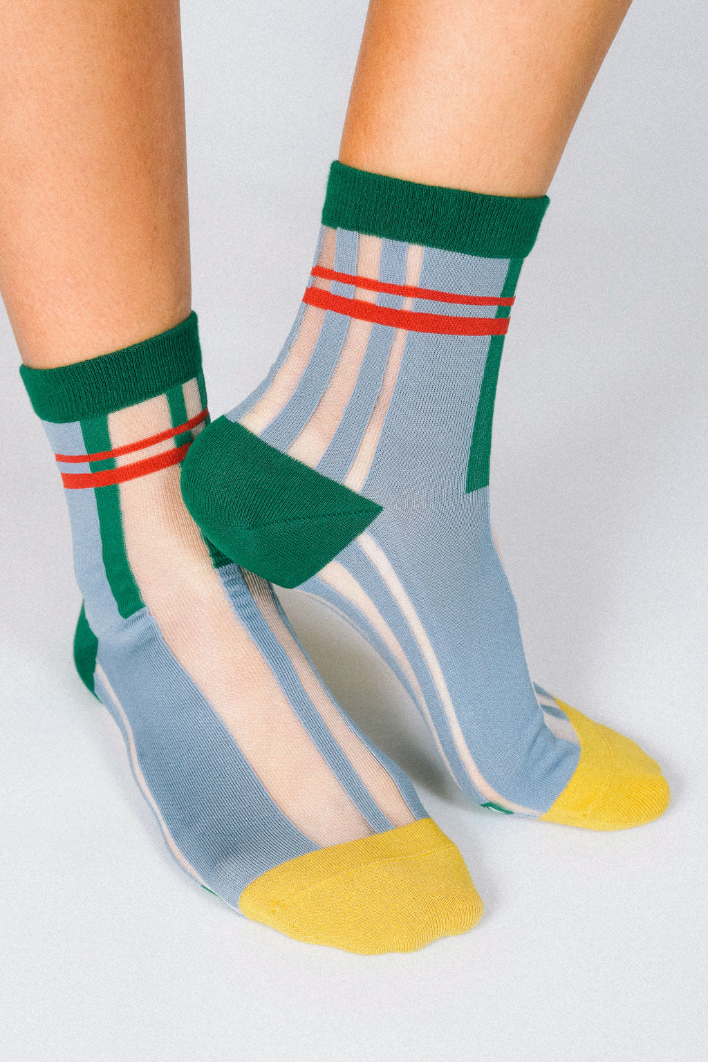 Wide Grid Sheer Ankle Socks by Rosie Barker