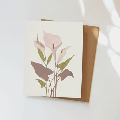 Lily Flower Greeting Card