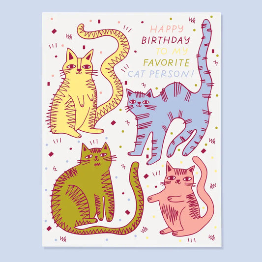 Birthday Cats Greeting Card