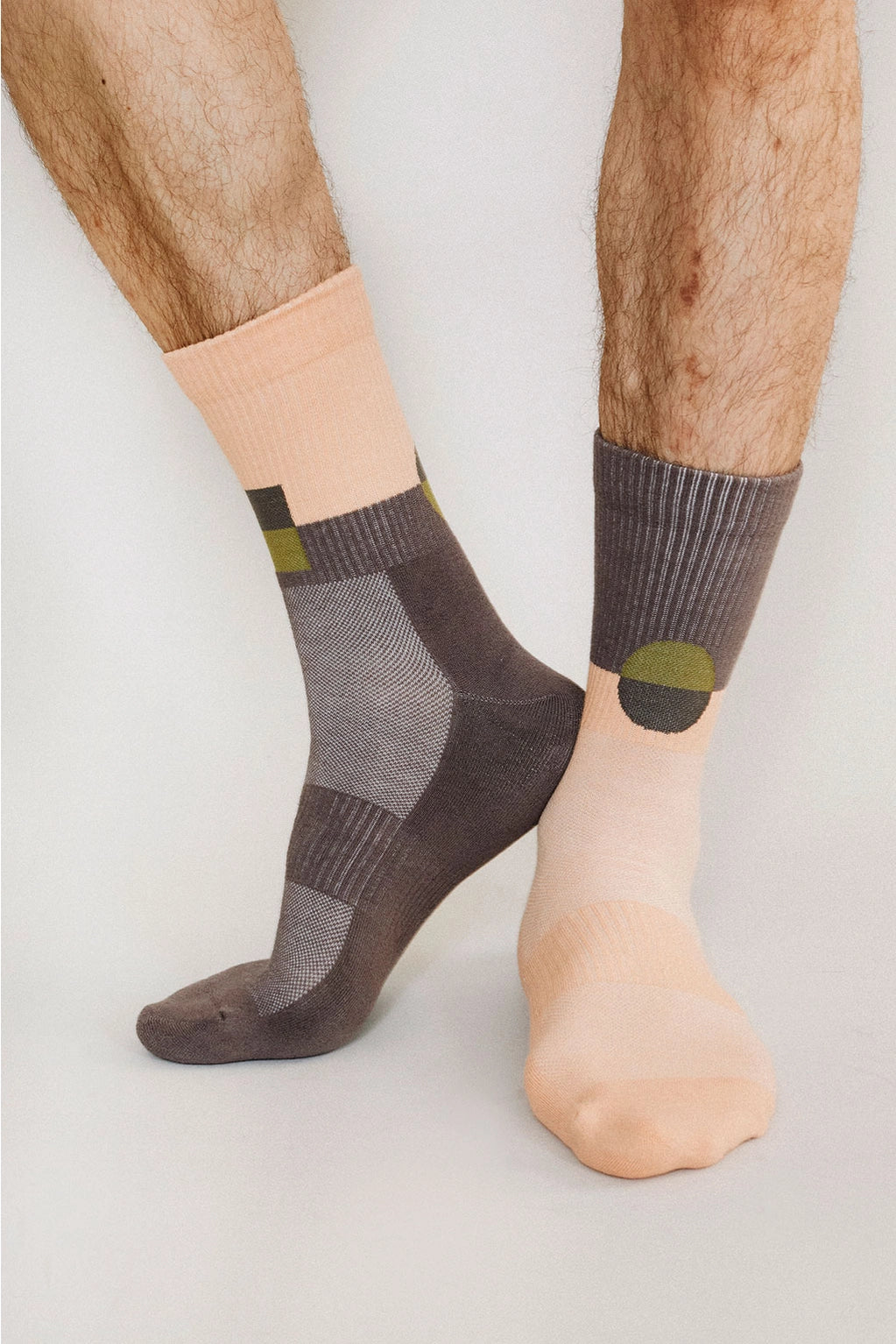 Men's Color Block Crew Socks