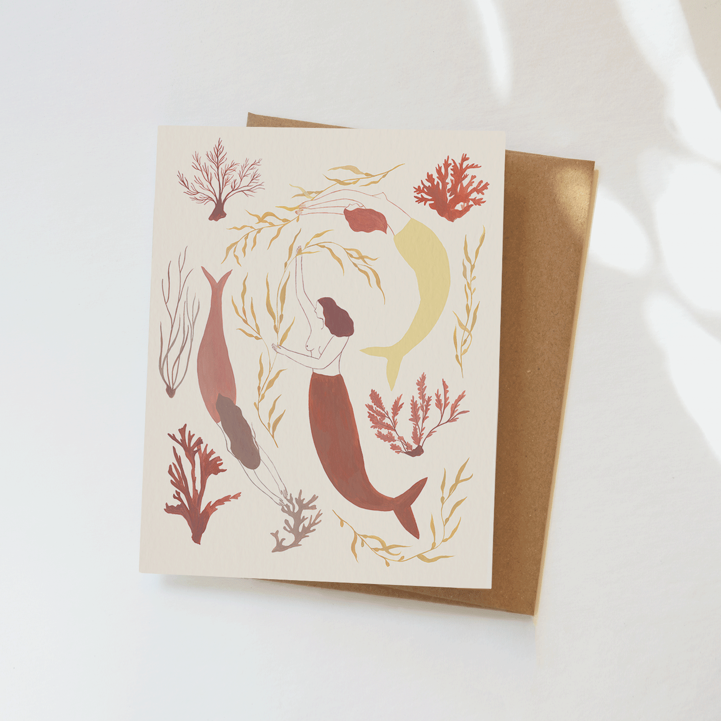 Three Mermaids Greeting Card