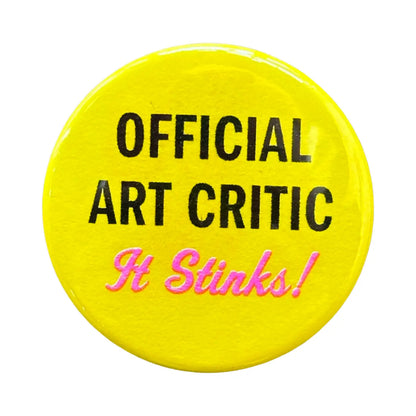 Official Art Critic Pin Button