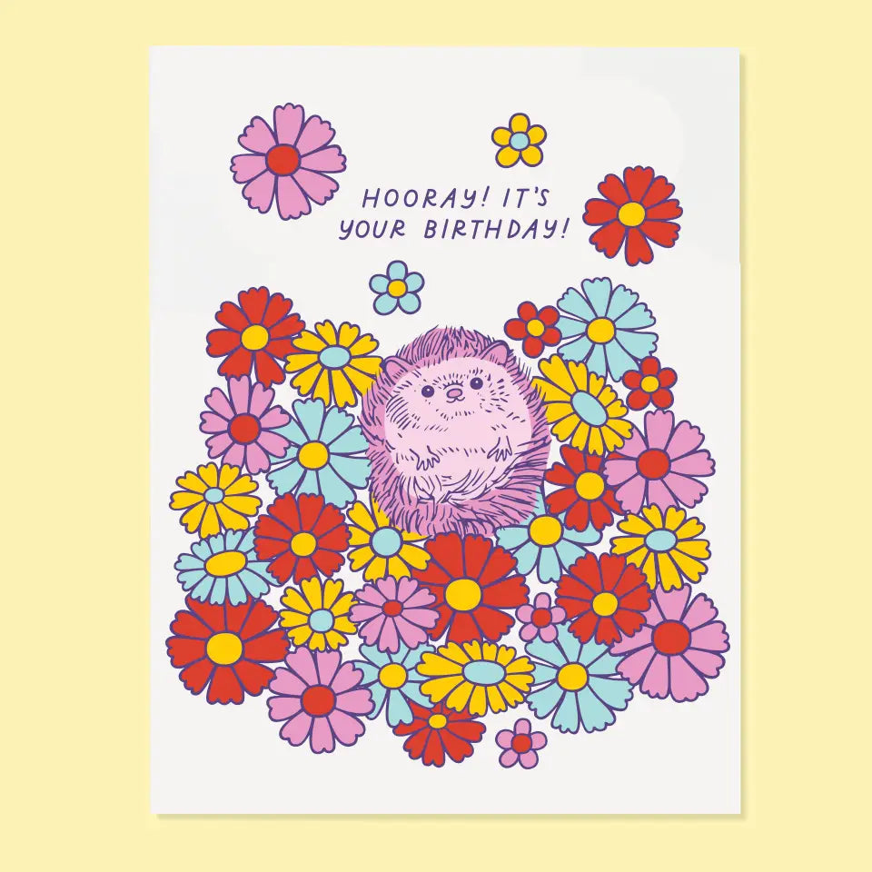 Hooray! Hedgehog Birthday Card