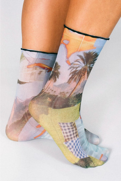 Desert Sheer Ankle Socks by Rosie Barker