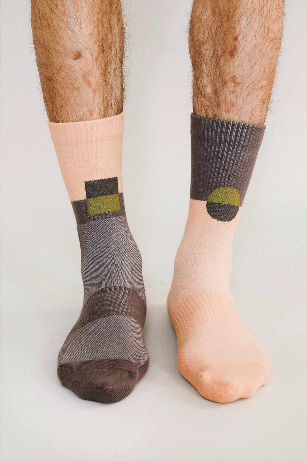 Men's Color Block Crew Socks