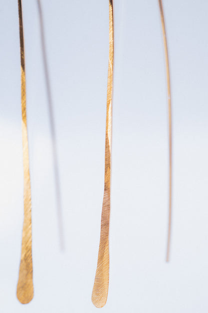 Long Arch Earrings in Solid Gold or Rose Gold