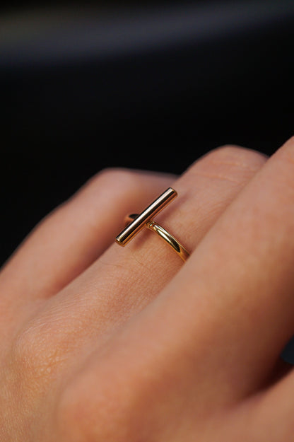 Mini Bar Ring, 14K Gold Fill