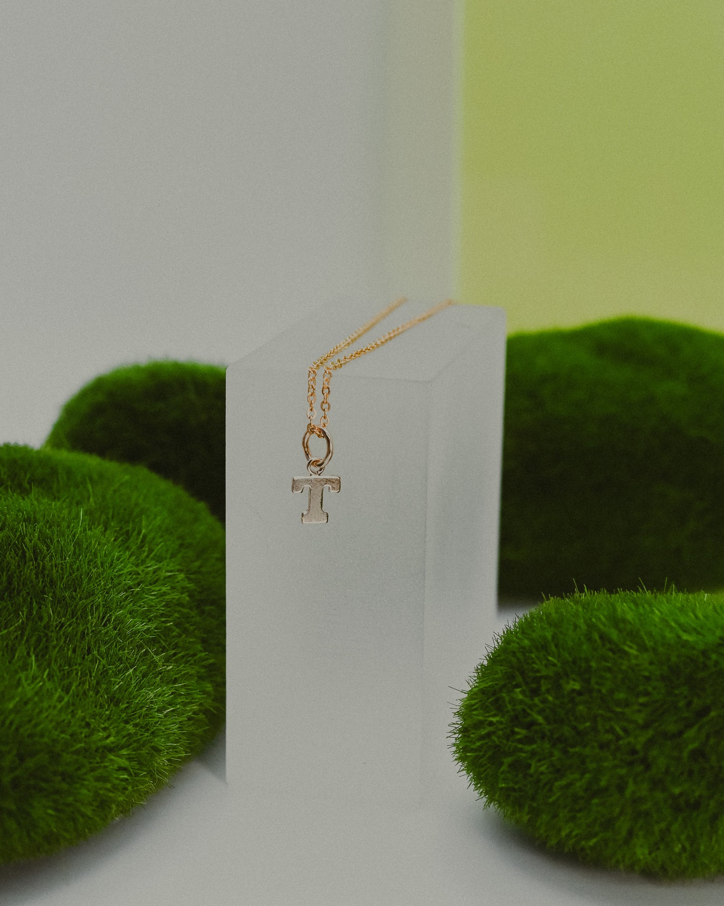 Blocky Monogram Letter Charm, 14K Gold Fill