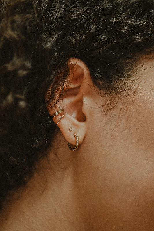 Chunky Twist Hoops in 14K Gold Fill, Rose Gold Fill or Sterling Silver