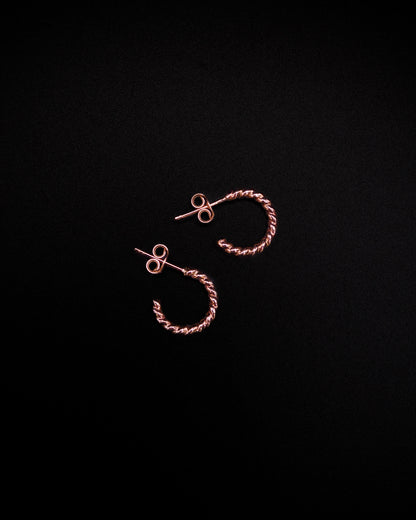 Chunky Twist Hoops in 14K Gold Fill, Rose Gold Fill or Sterling Silver