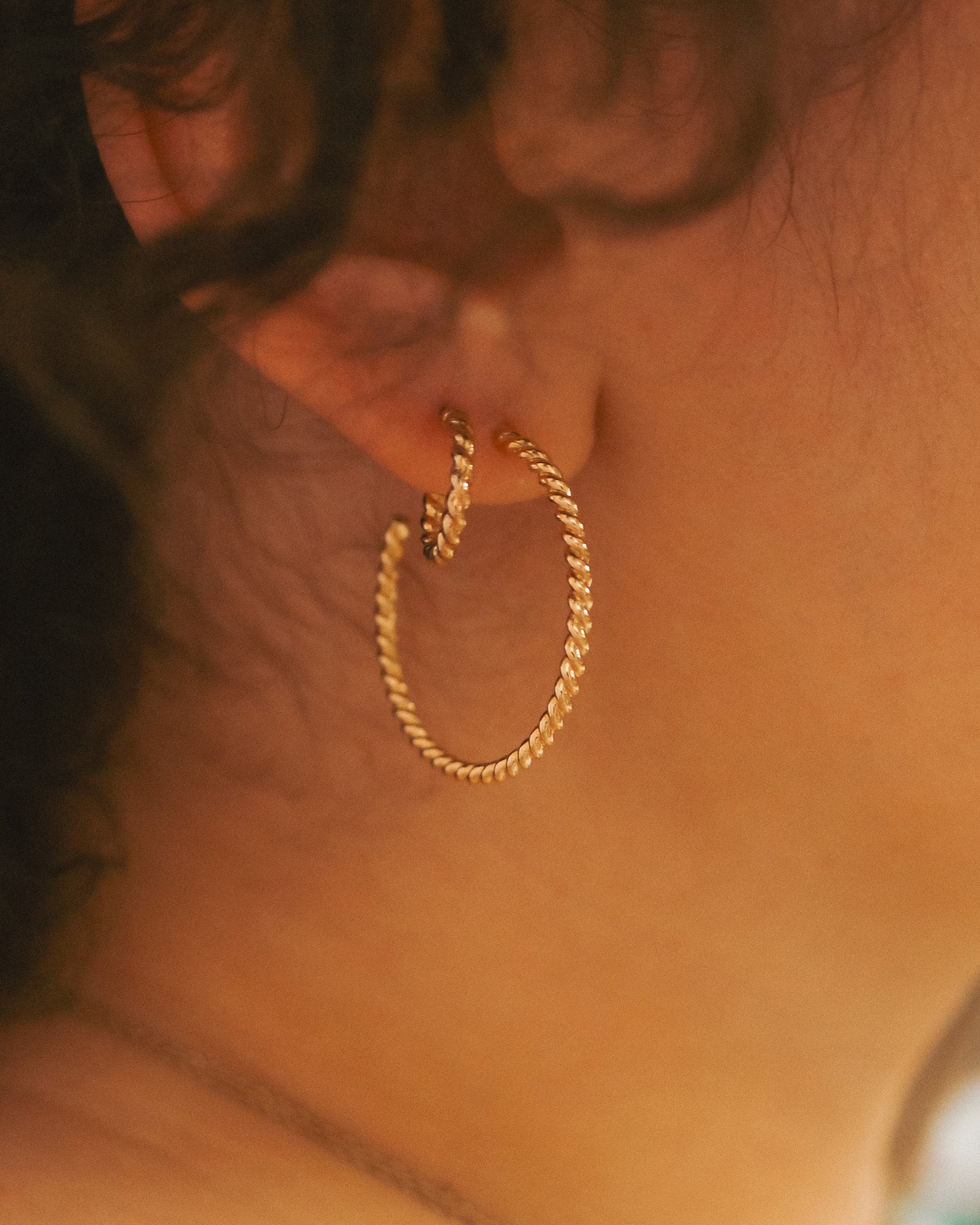 Chunky Twist Hoops in 14K Gold Fill, Rose Gold Fill or Sterling Silver