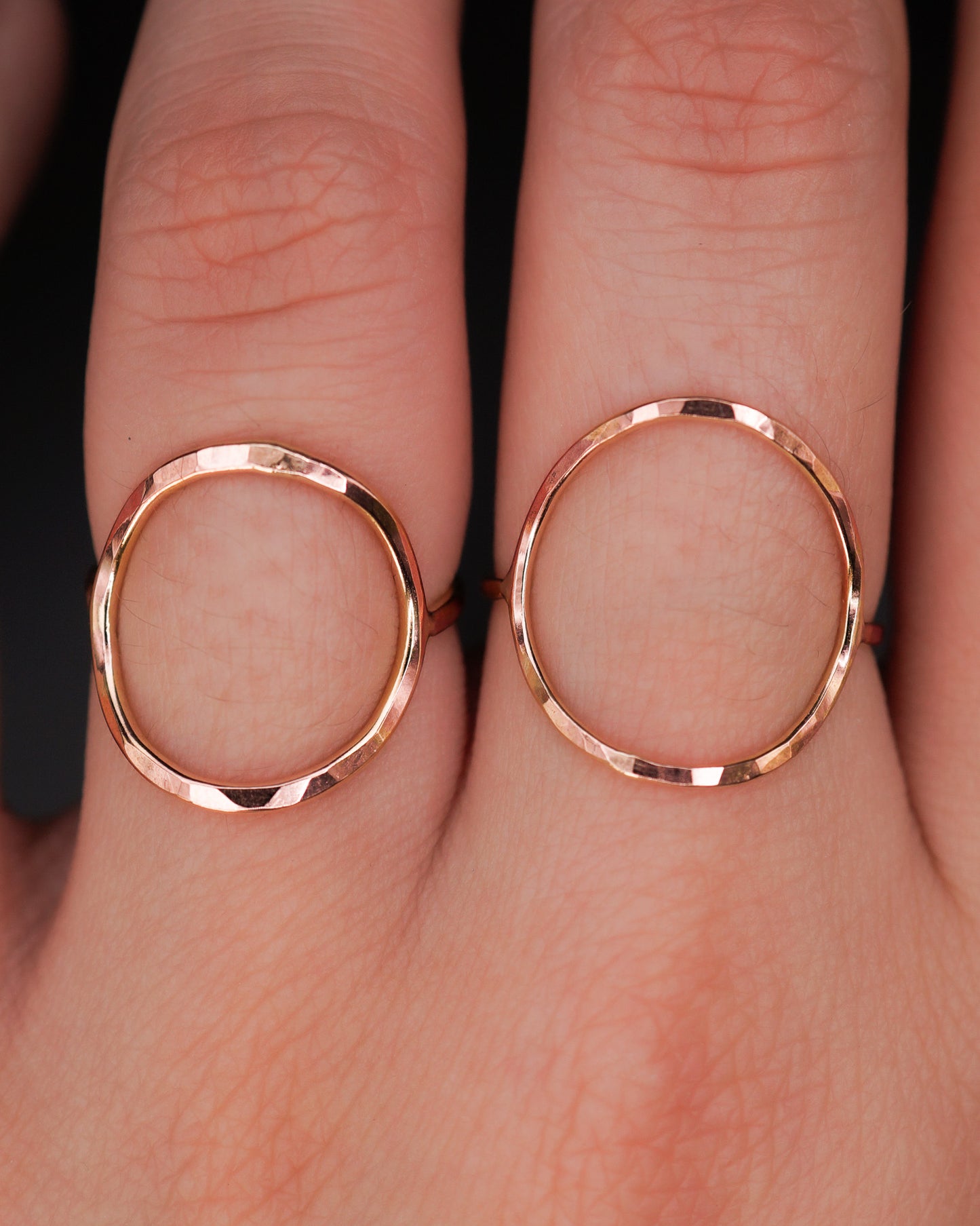 Circle Ring, Solid 14K Rose Gold