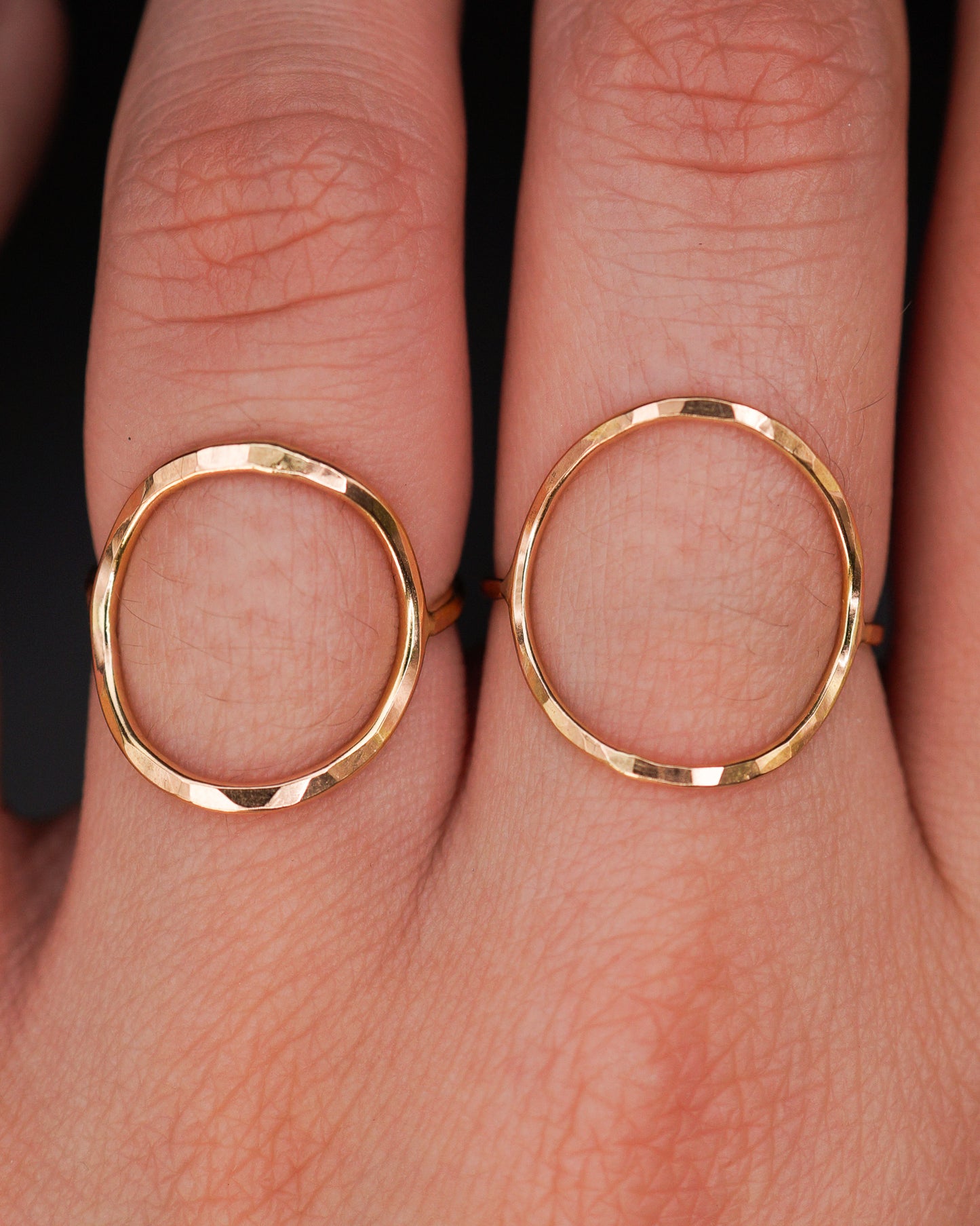 Circle Ring, Solid 14K Gold