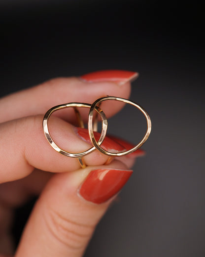 Circle Ring, Solid 14K Rose Gold