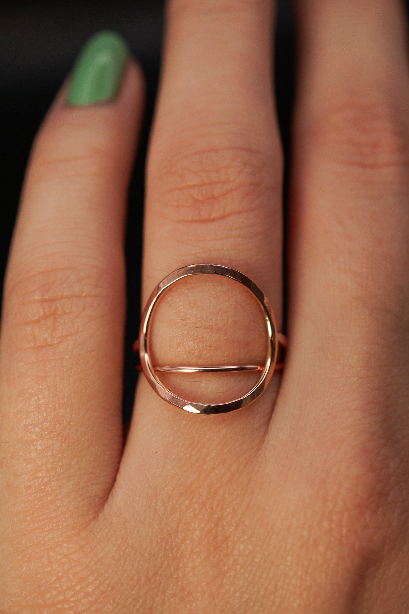Circle Set of 2 Stacking Rings, Gold Fill, Rose Gold Fill or Sterling Silver