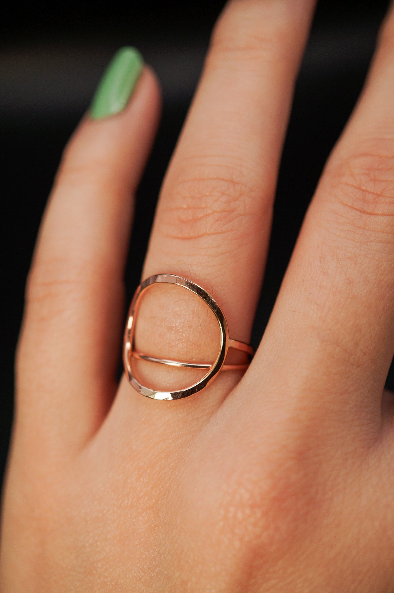 Circle Set of 2 Stacking Rings, Gold Fill, Rose Gold Fill or Sterling Silver