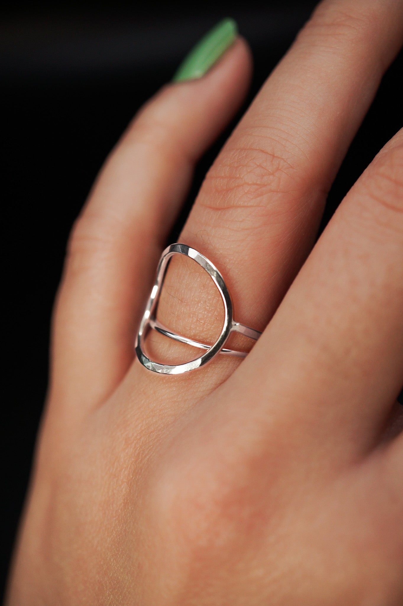 Circle Set of 2 Stacking Rings, Gold Fill, Rose Gold Fill or Sterling Silver
