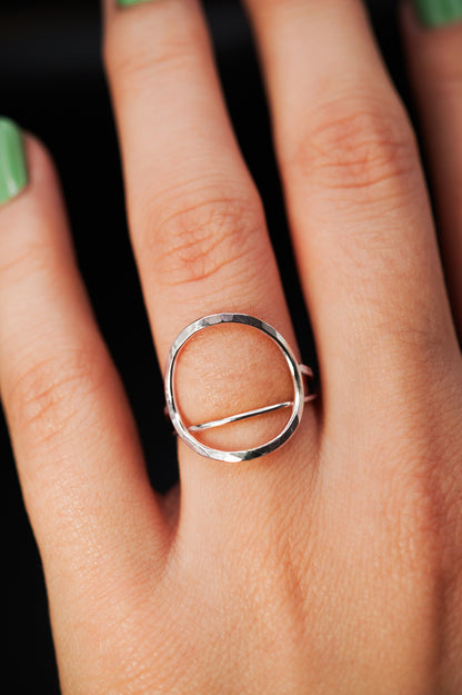 Circle Set of 2 Stacking Rings, Gold Fill, Rose Gold Fill or Sterling Silver