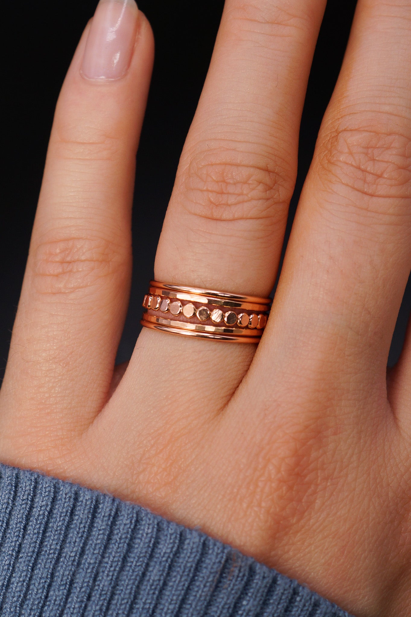 Medium Thick Ring, 14K Rose Gold Fill