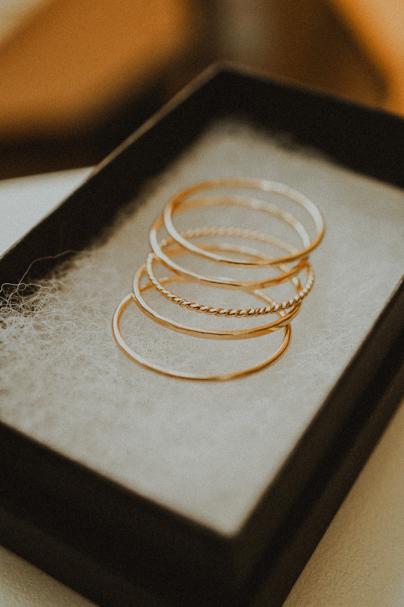 The Classic Twist Set of 5 Stacking Rings, Gold Fill, Rose Gold Fill or Sterling Silver