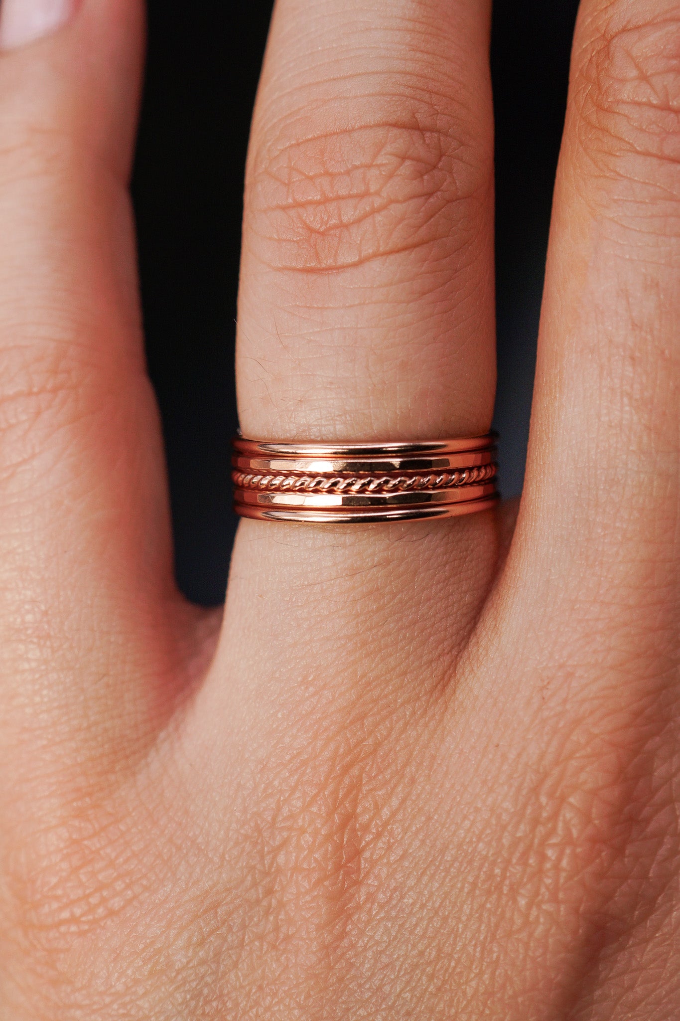 Medium Thick Ring, 14K Rose Gold Fill