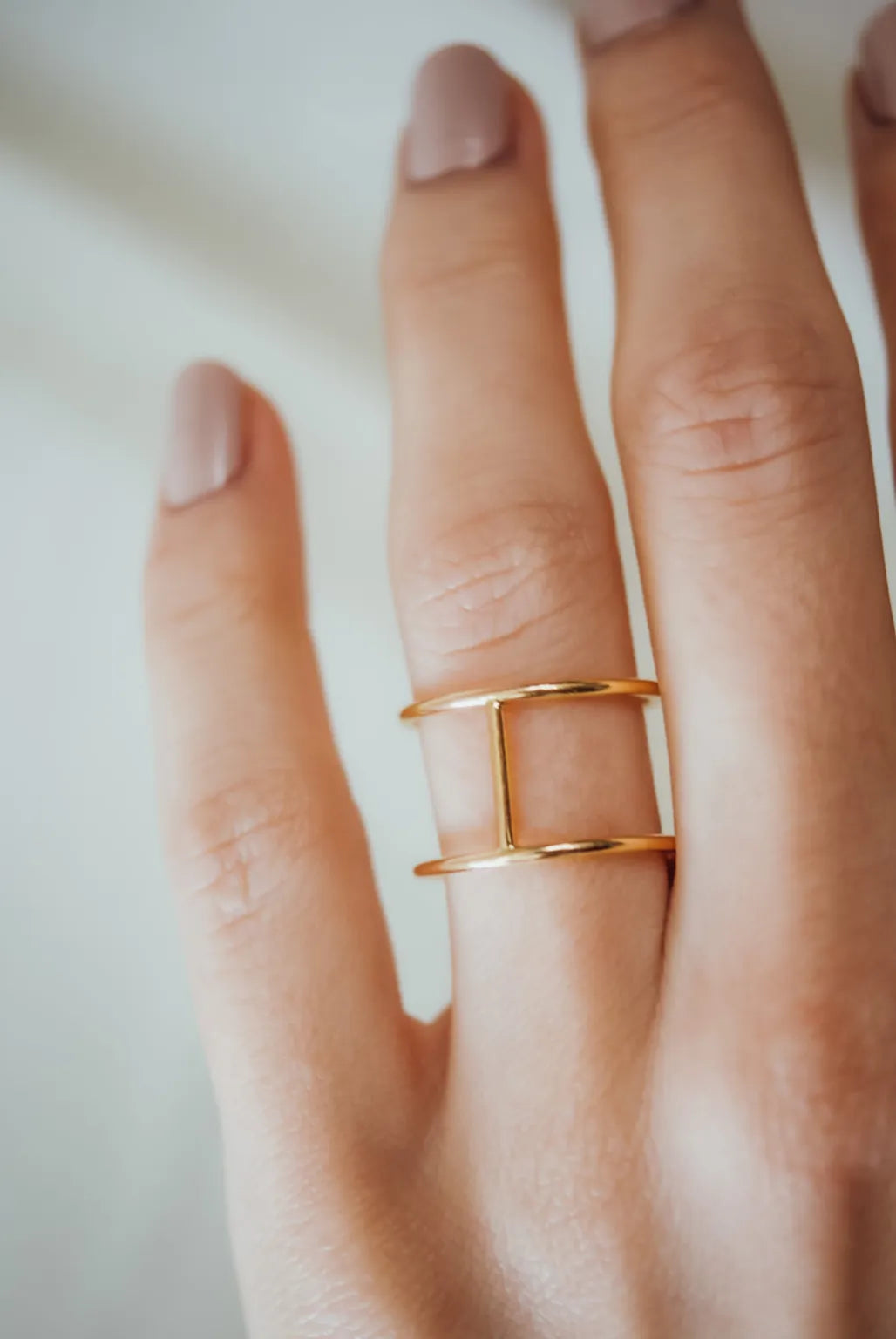 Large Cage Ring, 14K Gold Fill