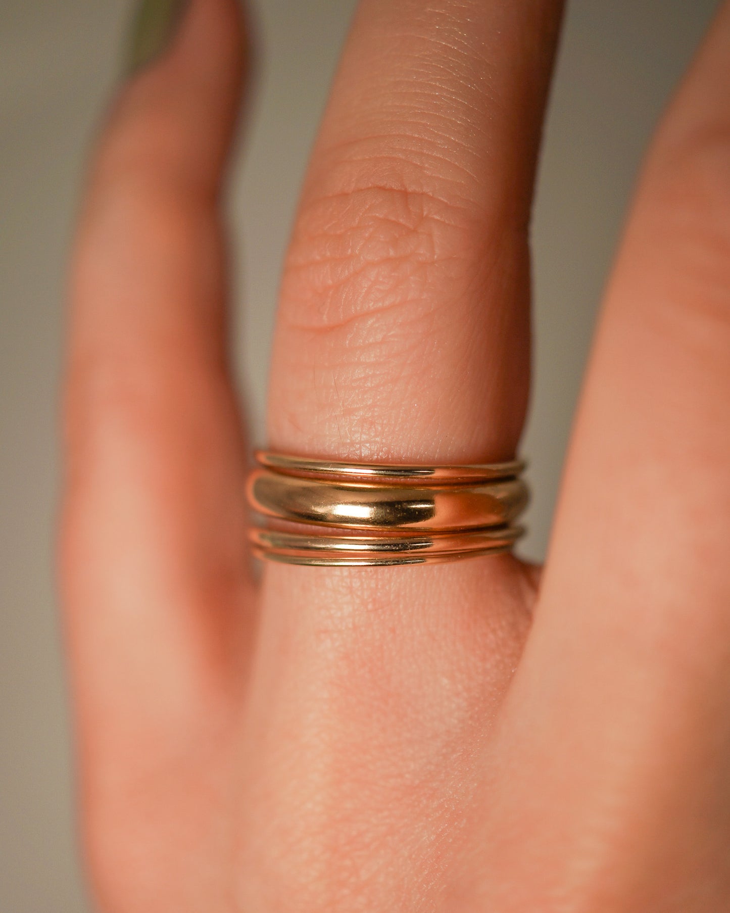 Chunky Mixed Thickness Set of 4 Stacking Rings